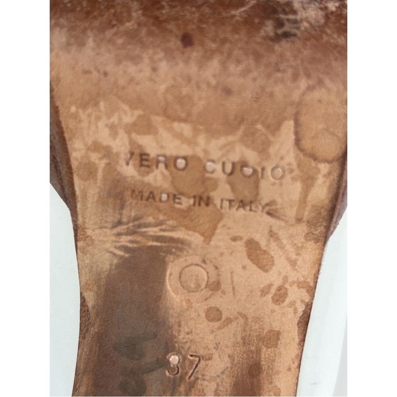 L'Autre Chose Peep Toe Wooden Heel Shoes, size 6.5 US / 37 EU - Picture 9 of 10